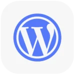 blue color wordpress logo icon